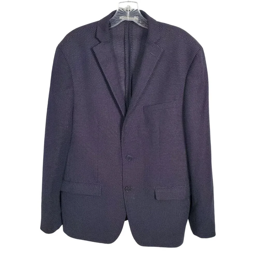 Lord & Taylor Laboratory Men's Size 44R Sportcoat Blazer Micro Polka Dot 2 Butto - Picture 2 of 14